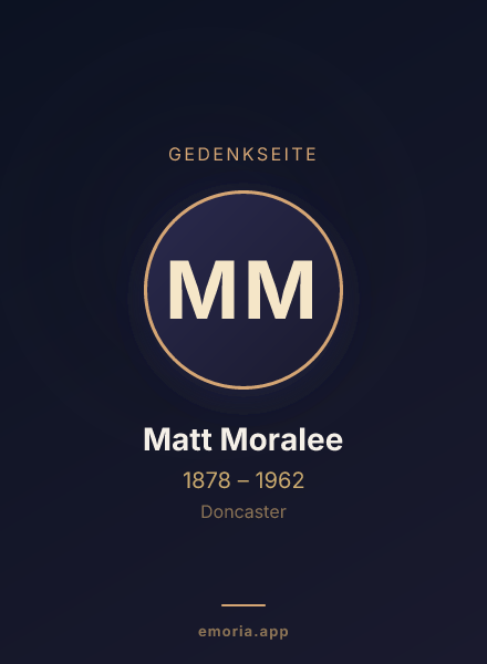 Gedenkportrait von Matt Moralee