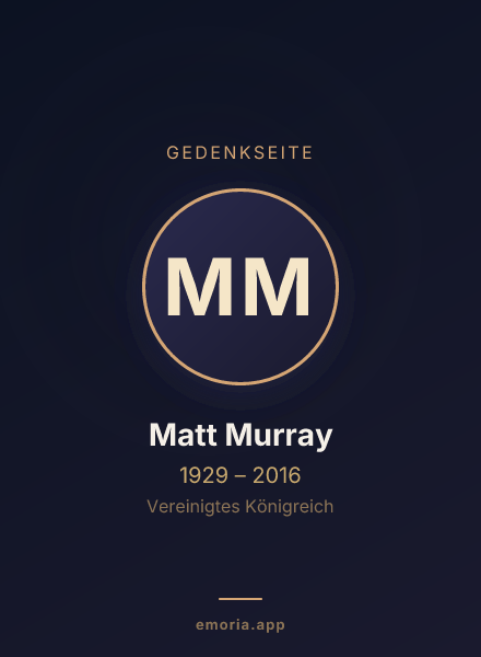 Gedenkportrait von Matt Murray