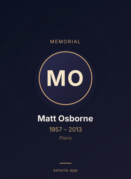 Memorial portrait of Matt Osborne