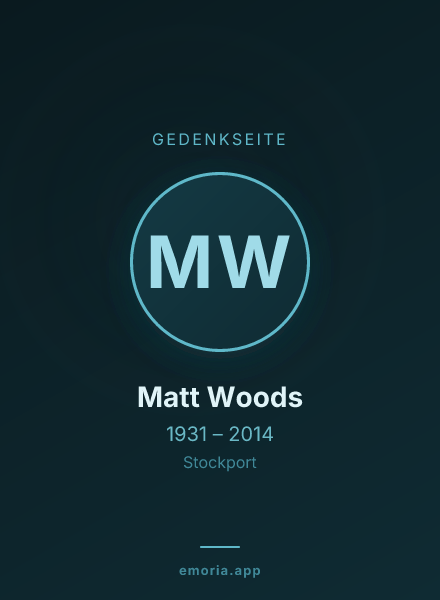 Gedenkportrait von Matt Woods