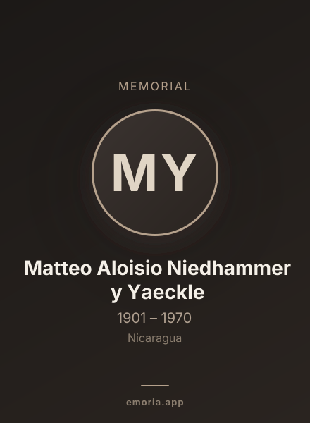 Memorial portrait of Matteo Aloisio Niedhammer y Yaeckle