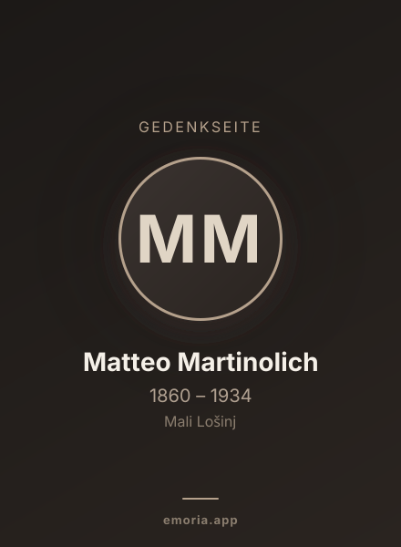 Gedenkportrait von Matteo Martinolich