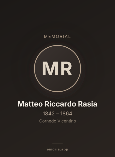 Memorial portrait of Matteo Riccardo Rasia