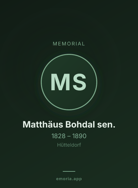Memorial portrait of Matthäus Bohdal sen.