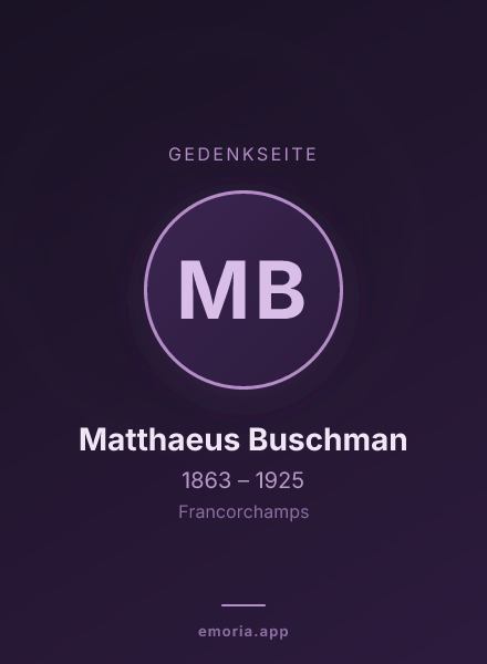 Gedenkportrait von Matthaeus Buschman