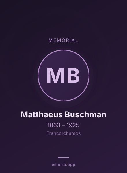 Memorial portrait of Matthaeus Buschman