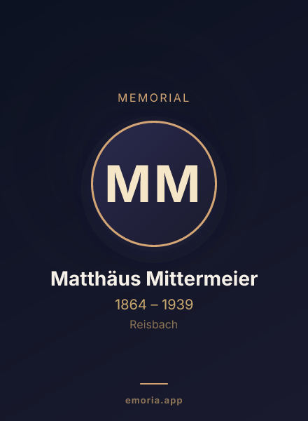 Memorial portrait of Matthäus Mittermeier