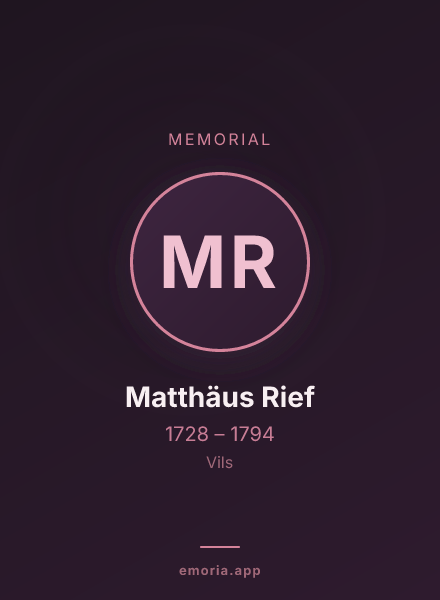 Memorial portrait of Matthäus Rief
