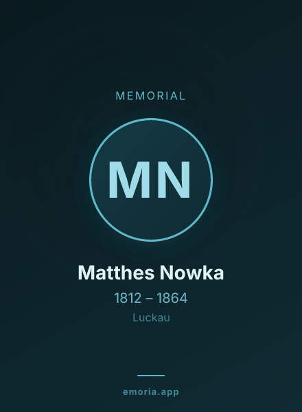 Memorial portrait of Matthes Nowka