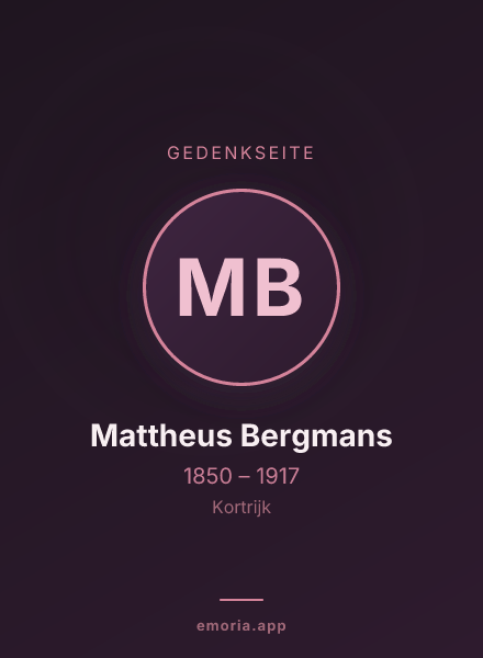 Gedenkportrait von Mattheus Bergmans