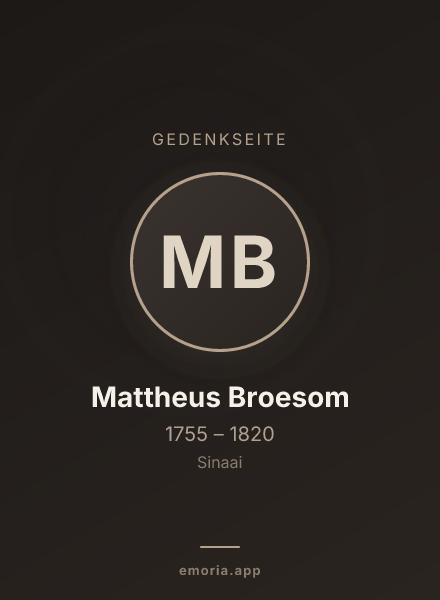 Gedenkportrait von Mattheus Broesom