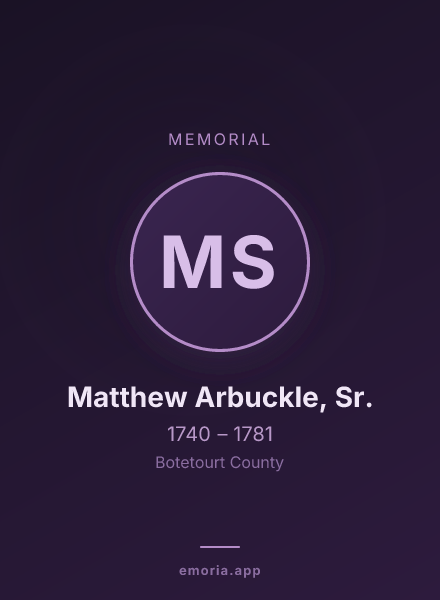 Memorial portrait of Matthew Arbuckle, Sr.
