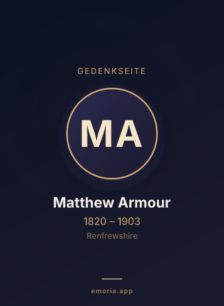 Gedenkportrait von Matthew Armour
