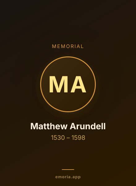 Memorial portrait of Matthew Arundell