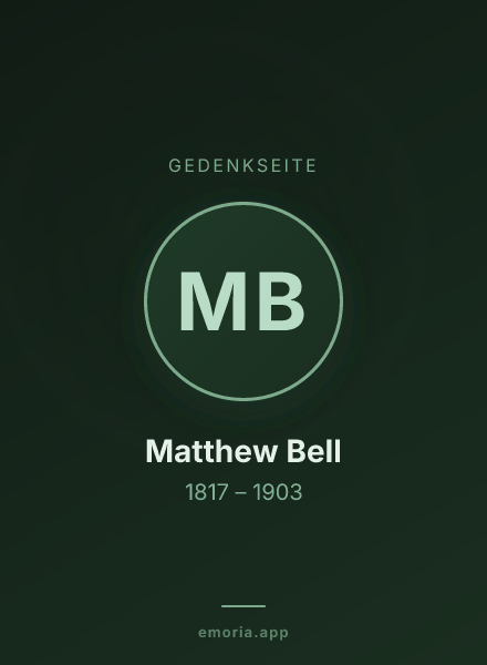 Gedenkportrait von Matthew Bell