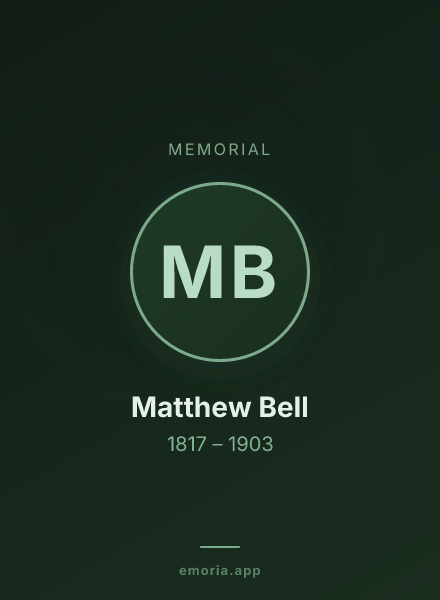 Memorial portrait of Matthew Bell