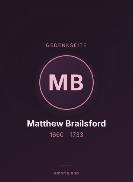 Gedenkportrait von Matthew Brailsford