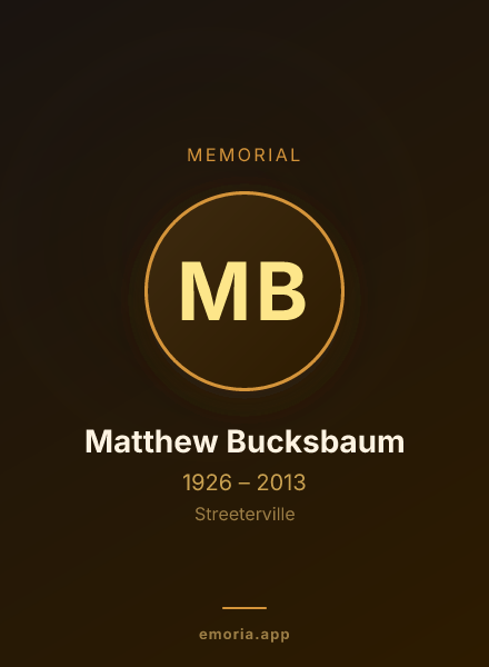 Memorial portrait of Matthew Bucksbaum