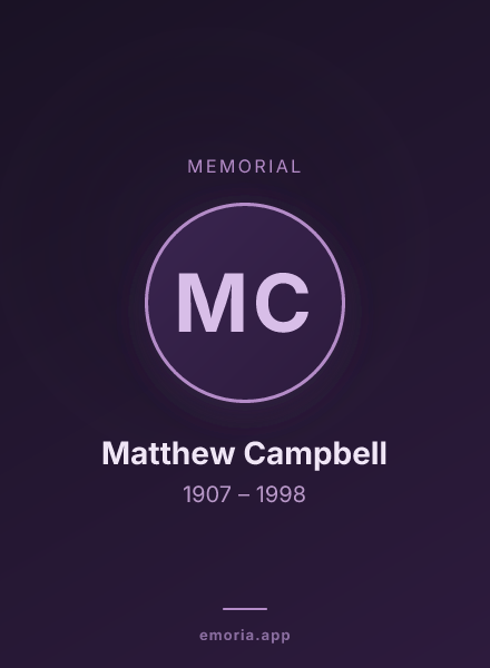 Memorial portrait of Matthew Campbell
