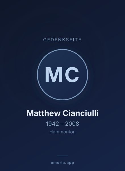 Gedenkportrait von Matthew Cianciulli