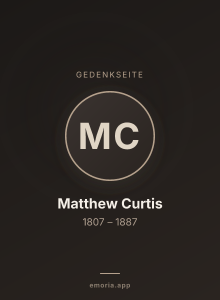 Gedenkportrait von Matthew Curtis