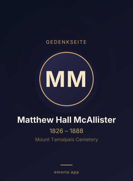 Gedenkportrait von Matthew Hall McAllister