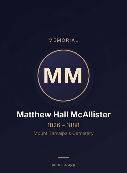 Memorial portrait of Matthew Hall McAllister