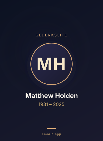 Gedenkportrait von Matthew Holden