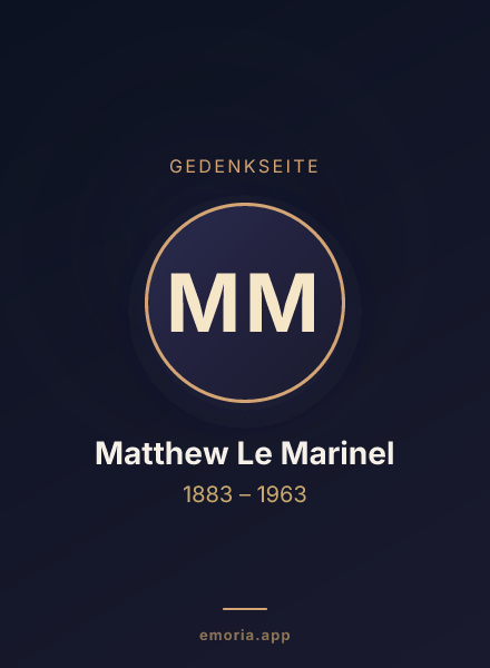Gedenkportrait von Matthew Le Marinel