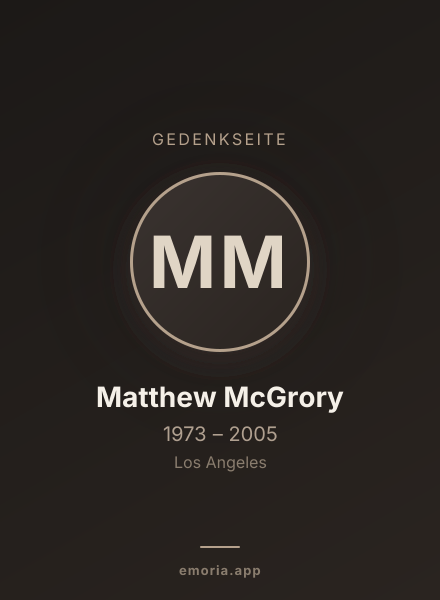 Gedenkportrait von Matthew McGrory