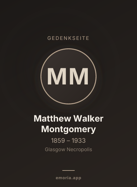 Gedenkportrait von Matthew Walker Montgomery