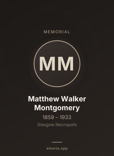 Memorial portrait of Matthew Walker Montgomery