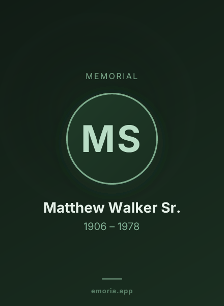 Memorial portrait of Matthew Walker Sr.