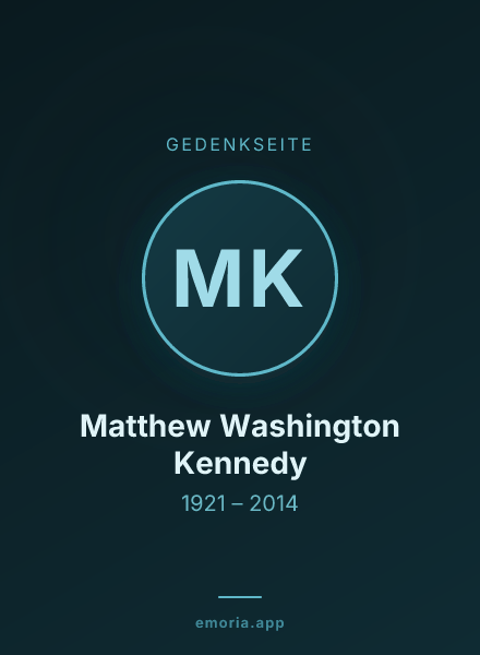 Gedenkportrait von Matthew Washington Kennedy