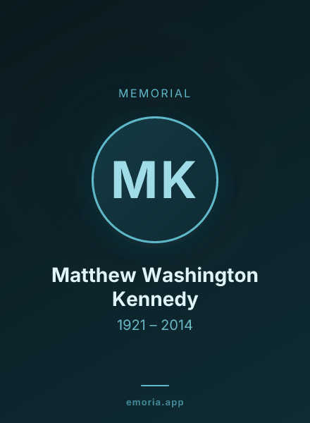 Memorial portrait of Matthew Washington Kennedy