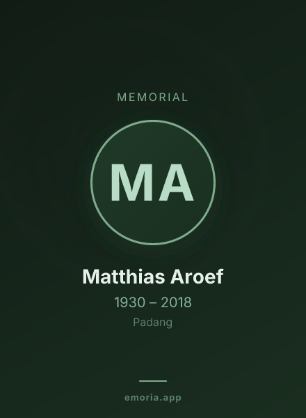 Memorial portrait of Matthias Aroef