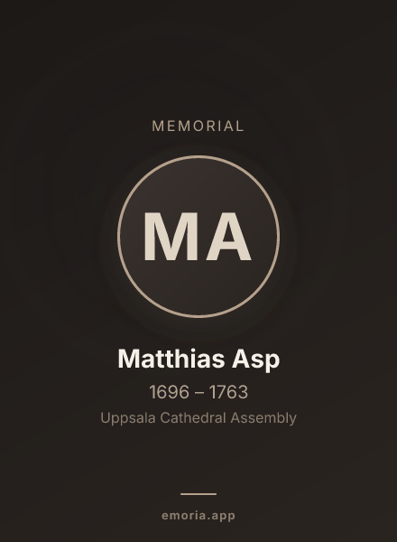 Memorial portrait of Matthias Asp