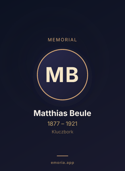 Memorial portrait of Matthias Beule