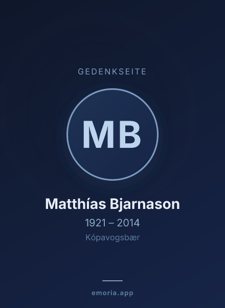 Gedenkportrait von Matthías Bjarnason