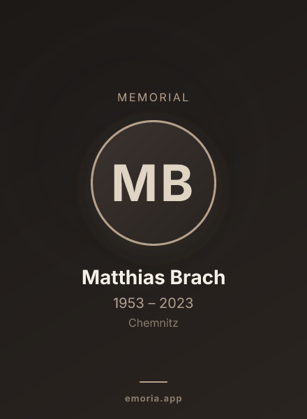 Memorial portrait of Matthias Brach