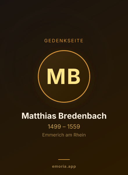 Gedenkportrait von Matthias Bredenbach