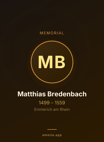 Memorial portrait of Matthias Bredenbach