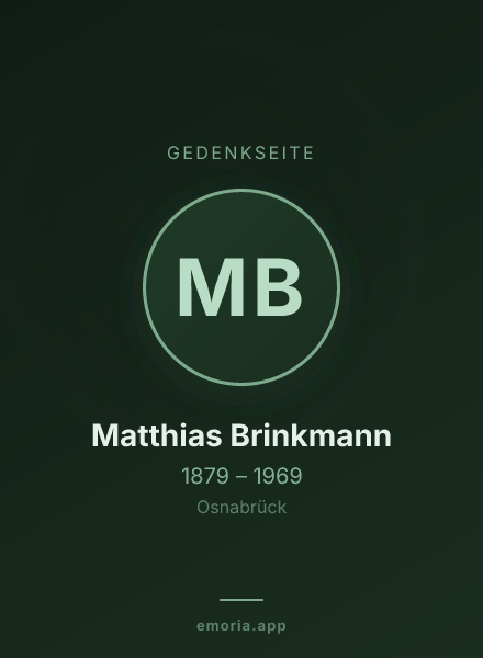 Gedenkportrait von Matthias Brinkmann