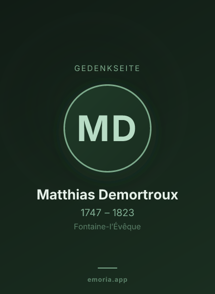 Gedenkportrait von Matthias Demortroux