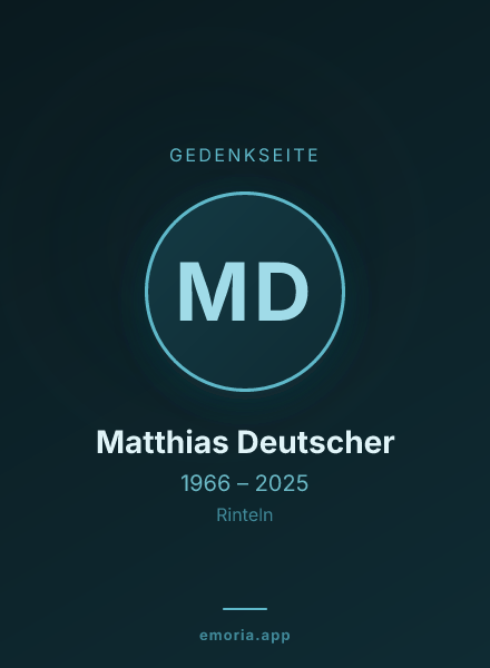 Gedenkportrait von Matthias Deutscher