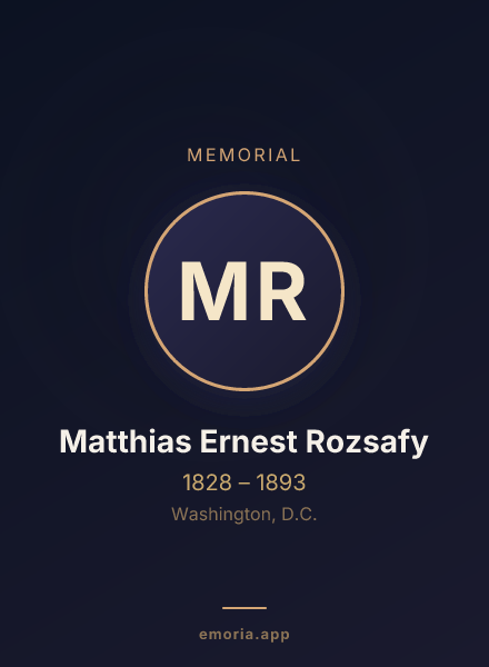 Memorial portrait of Matthias Ernest Rozsafy