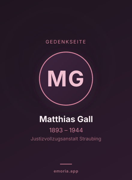 Gedenkportrait von Matthias Gall
