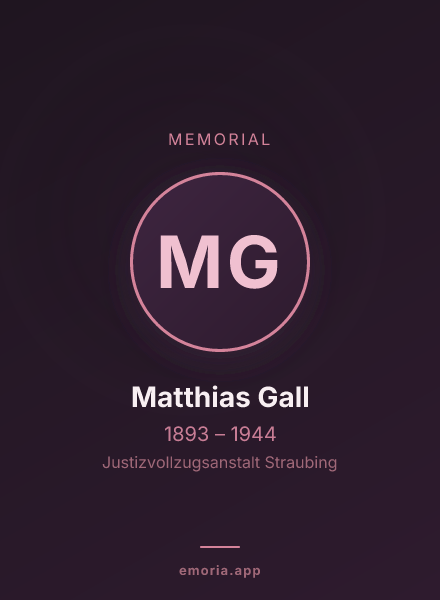 Memorial portrait of Matthias Gall