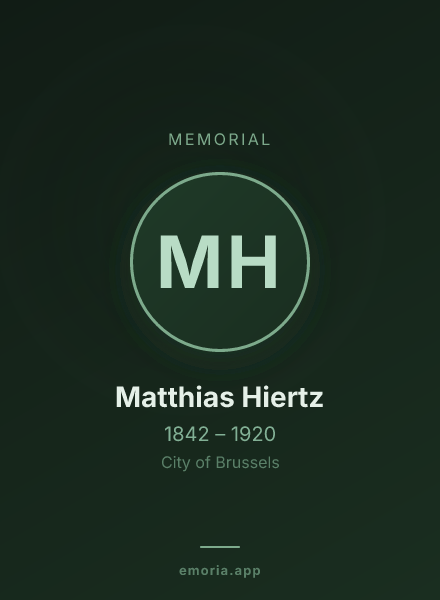 Memorial portrait of Matthias Hiertz