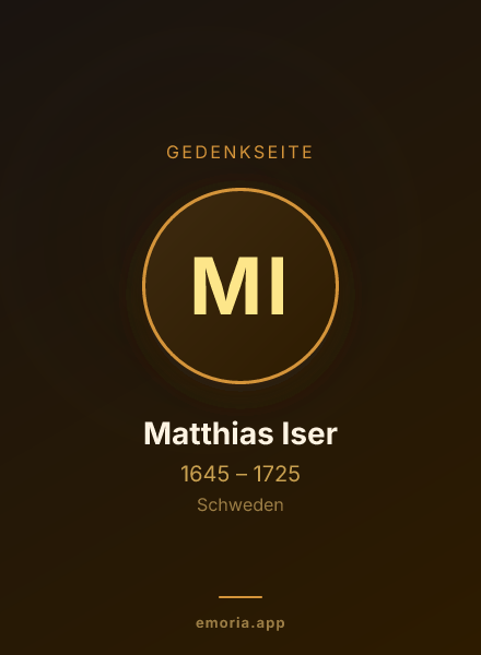 Gedenkportrait von Matthias Iser